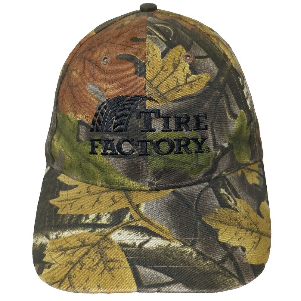 AMG Baseball Cap Hat Green Brown One Size Tire Factory American Flag Camo Leaf